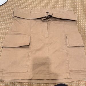 A.L.C. Camel Mini Skirt with Belt